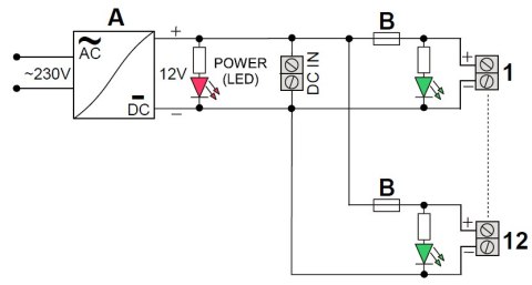 ZASILACZ RACK ZR12-150/LZ-12 12 V DC 12.5 A