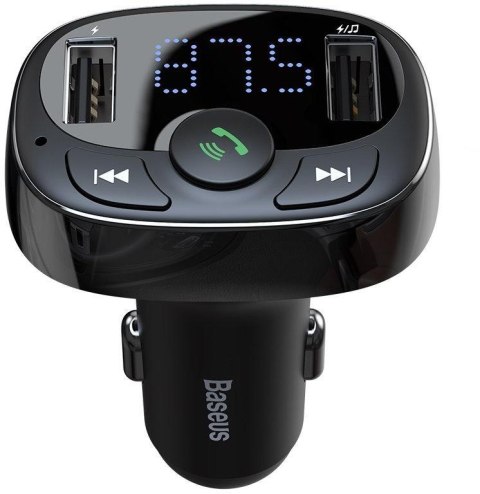 TRANSMITER FM ŁADOWARKA SAMOCHODOWA Baseus Enjoy S-09A 3.4A 2x USB-A BT 4.2