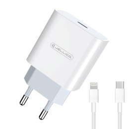 Ładowarka Sieciowa 20W PD USB-C + Kabel USB-C - Lightning Jellico AK180 białe