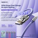 KABEL REMAX WEFON SERIES 100W ZINC ALLOY USB-C/USB-C RC-C055 PURPLE