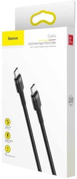 KABEL USB-C / USB-C Baseus Cafule CATKLF-HG1 200cm 60W 3A PD 2.0 QC 3.0