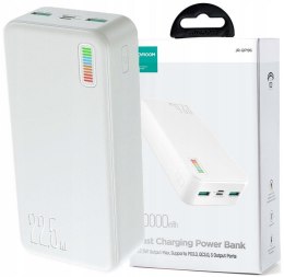 Powerbank Joyroom Dazzling Series QP196 30000mAh 22.5W PD 3.0 QC 3.0 2x USB-A 1x USB-C biały