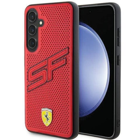 Oryginalne Etui SAMSUNG GALAXY S24+ Ferrari Hardcase Big SF Perforated (FEHCS24MPINR) czerwone