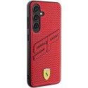 Oryginalne Etui SAMSUNG GALAXY S24 Ferrari Hardcase Big SF Perforated (FEHCS24SPINR) czerwone