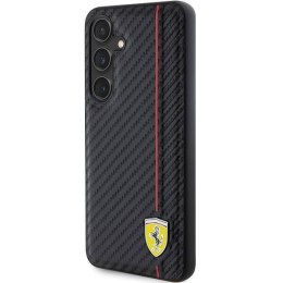 Oryginalne Etui SAMSUNG GALAXY S24+ Ferrari Hardcase Carbon Printed Line (FEHCS24MN3DUR) czarne