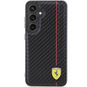 Oryginalne Etui SAMSUNG GALAXY S24 Ferrari Hardcase Carbon Printed Line (FEHCS24SN3DUR) czarne