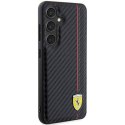 Oryginalne Etui SAMSUNG GALAXY S24 Ferrari Hardcase Carbon Printed Line (FEHCS24SN3DUR) czarne