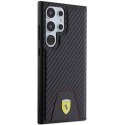 Oryginalne Etui SAMSUNG GALAXY S24 ULTRA Ferrari Hardcase Carbon Stitched Bottom (FEHCS24LN3PUK) czarne