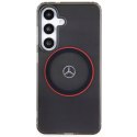 Oryginalne Etui SAMSUNG GALAXY S24 Mercedes Hardcase Double Layer W/ Red MagSafe (MEHMS24S23HUORK) czarne