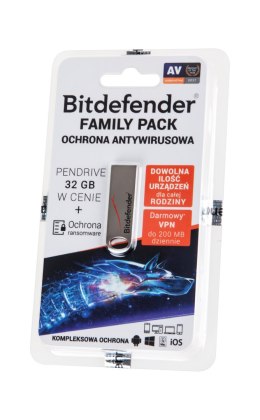 Bitdefender Family Pack na 1 rok + pendrive 32GB