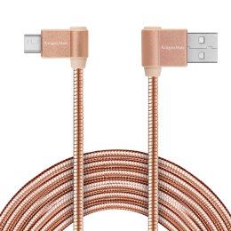 Kabel USB - wtyk kątowy typu C 1m 3A Kruger&Matz