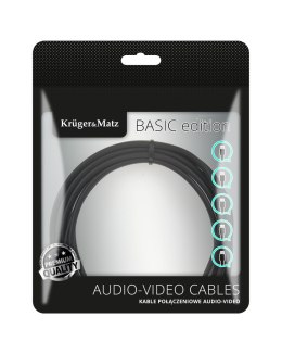 Kabel jack 3.5 wtyk stereo - 2RCA 1m Kruger&Matz Basic