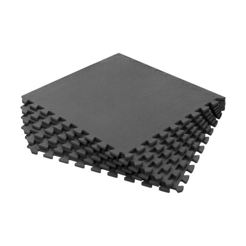 Mata ochronna pod sprzęt fitness i do ćwiczeń na siłowni, puzzle 60x60cm, zestaw 6 szt., REBEL ACTIVE