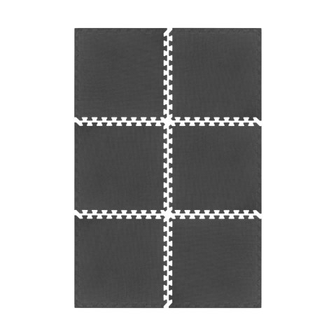 Mata ochronna pod sprzęt fitness i do ćwiczeń na siłowni, puzzle 60x60cm, zestaw 6 szt., REBEL ACTIVE