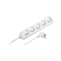 Przedłużacz 5 gniazd 5m typu francuskiego bez przełącznika (3x1,5mm) Rebel biały