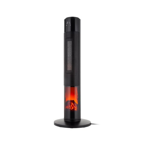 Termowentylator kolumnowy PTC Teesa 1000/2000W z funkcją imitacji kominka (pilot)