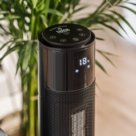 Termowentylator kolumnowy PTC Teesa 1000/2000W z funkcją imitacji kominka (pilot)