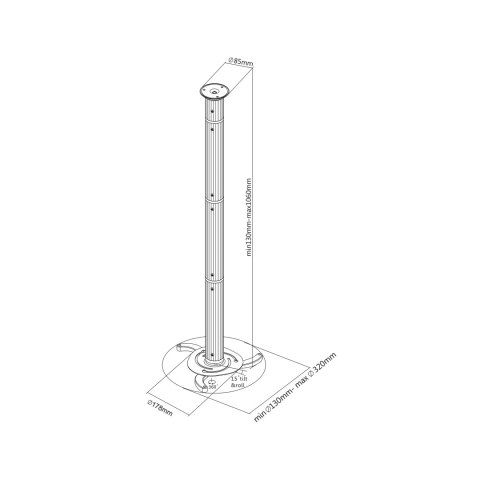 Uchwyt do projektorów sufitowy