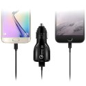 Ładowarka samochodowa 3,1A 2xUSB BK348 QC 3.0 Quick Charge 3.0 Nexeri czarna (bez opakowania)