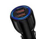 Ładowarka samochodowa 3,1A 2xUSB BK348 QC 3.0 Quick Charge 3.0 Nexeri czarna (bez opakowania)