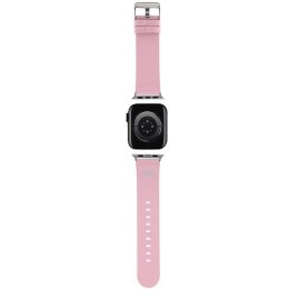 Pasek do APPLE WATCH 1 / 2 / 3 / 4 / 5 / 6 / SE / 7 / 8 (38 / 40 / 41 mm) Hello Kitty Strap Kitty Head (HKAWMPGKHP) różowe