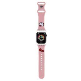 Pasek do APPLE WATCH 1 / 2 / 3 / 4 / 5 / 6 / SE / 7 / 8 (38 / 40 / 41 mm) Hello Kitty Strap Silicone Kitty Head (HKAWMSCHBLP) ró