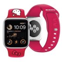 Pasek do APPLE WATCH 1 / 2 / 3 / 4 / 5 / 6 / SE / 7 / 8 (38 / 40 / 41 mm) Hello Kitty Strap Silicone Kitty Head (HKAWMSCHBLR) cz