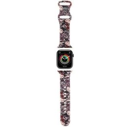 Pasek do APPLE WATCH 1 / 2 / 3 / 4 / 5 / 6 / SE / 7 / 8 (38 / 40 / 41 mm) Hello Kitty Strap Silicone Tags Graffiti (HKAWMSDGPTP)