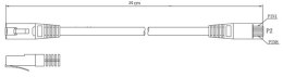 PATCHCORD KAT6 FTP 0,25M SZARY