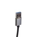 Adapter HUB USB - 1x USB 3.0 + 3x USB 2.0 szare