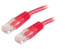 PATCHCORD KAT5E UTP 0,25M CZERWONY