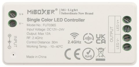 STEROWNIK OŚWIETLENIA LED LED-W-WC/RF 2.4 GHz, MONO 12 V MiBOXER / Mi-Light