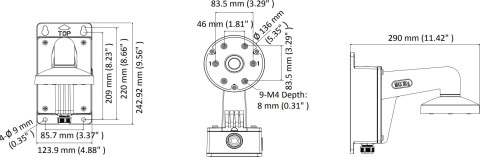 UCHWYT KAMERY DS-1273ZJ-135B Hikvision