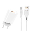 Ładowarka Sieciowa 12W 2.4A + Kabel USB - Micro USB Denmen DC01 biała