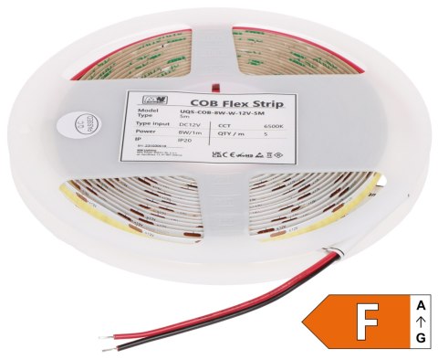 TAŚMA LED LED-COB-12V/8W-CW/5M - 6500 K MW Lighting