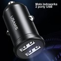 Ładowarka Samochodowa 2.4A 2x USB Usams Mini CC114TC01 (US-CC114) czarna