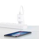 Ładowarka Sieciowa 2.1A + Kabel 1m USB - Lightning Usams T21 Fast Charging T21OCLN01 białe