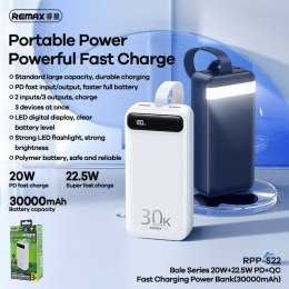 Powerbank 22,5W 30000mAh PD + QC Remax Bole Series niebieski