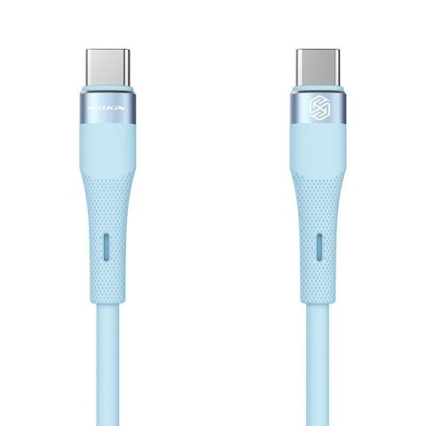 Kabel 60W USB-C - USB-C PD Nillkn Data Cable FlowSpeed Silicon niebieskie