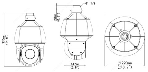 KAMERA IP SZYBKOOBROTOWA ZEWNĘTRZNA IPC6612SR-X33-VG LightHunter - 1080p 4.5 ... 148.5 mm UNIVIEW