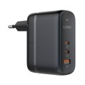 Ładowarka Sieciowa 65W 2x USB-C + USB GaN LDNIO czarna