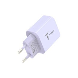 Ładowarka Sieciowa 20W USB-C + Kabel 60W USB-C - USB-C T-PHOX Moderate Series T-PP11 liliowe