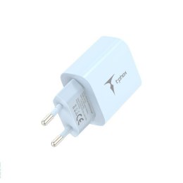 Ładowarka Sieciowa 20W USB-C + Kabel 60W USB-C - USB-C T-PHOX Moderate Series T-PP11 niebieskie