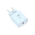 Ładowarka Sieciowa 20W USB-C + Kabel 60W USB-C - USB-C T-PHOX Moderate Series T-PP11 niebieskie