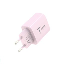 Ładowarka Sieciowa 20W USB-C + Kabel 60W USB-C - USB-C T-PHOX Moderate Series T-PP11 różowe