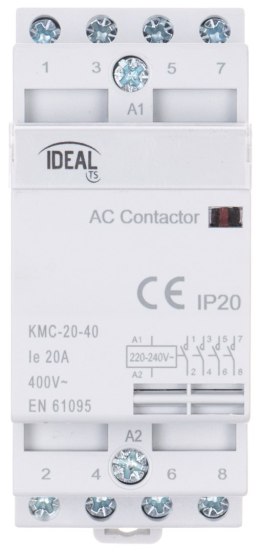 STYCZNIK MODUŁOWY KMC-20-40 20 A 400 V AC IDEAL