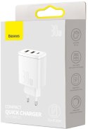 ŁADOWARKA SIECIOWA Baseus Compact Quick Charger CCXJ-E02 30W 2x 1x 3.0 QC