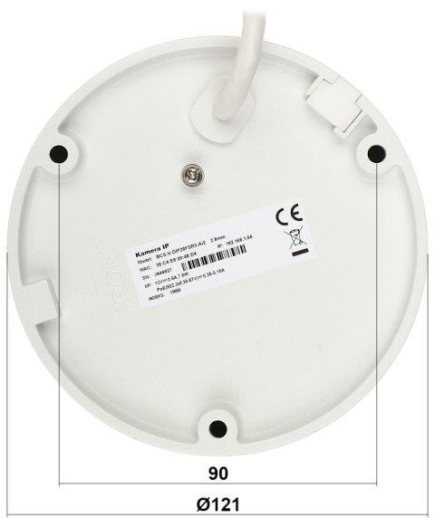 KAMERA WANDALOODPORNA IP BCS-V-DIP28FSR3-AI2 - 8.3 Mpx, 4K UHD 2.8 mm BCS View
