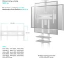 Mobilny stojak do TV 50"-83" do 90 kg ONKRON TS1881 Biały