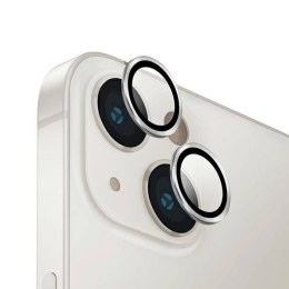 Szkło Hartowane na Aparat IPHONE 14 / 14 PLUS UNIQ Optix Aluminium Camera Lens Protector z Aplikatorem srebrne